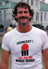 Dennis Lillee and his WSC t-shirt © Getty Images