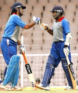 A double-century partnership between Mahendra Singh Dhoni and Mahela Jayawardene proved enough for Asia to seal the third ODI of the Afro-Asia Cup © AFP