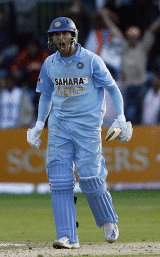 Yuvraj Singh led India to a six-wicket win against South Africa with an unbeaten half-century in the rain-shortened third ODI. India won the series 2-1 © AFP