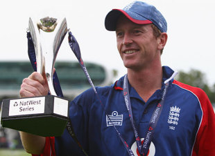 England's 4-3 win in the one-day series against India was Paul Collingwood's first victory as captain © Getty Images